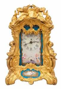 OROLOGIO DA VIAGGIO CON PLACCHE IN PORCELLANA "SEVRES" - FRANCIA